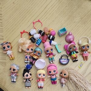 L.O.L. Surprise! Pink, Blue, Gold & Multicolor Mini Doll Lot